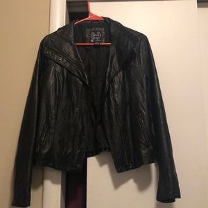 Black Leather Jacket - Size M!